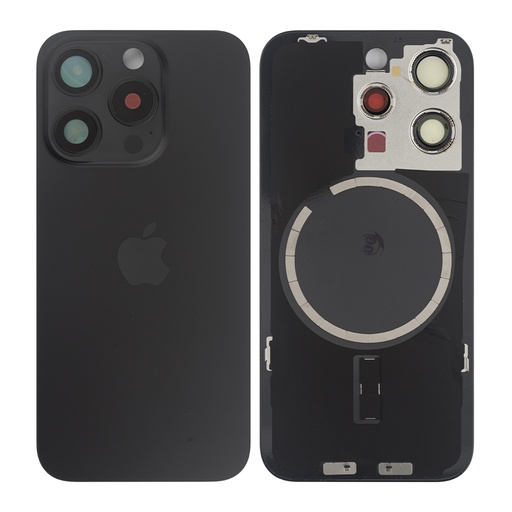 [10006095] Задня кришка Apple iPhone 15 Pro, зі склом камери, з магнітом, Original PRC, Black Titanium