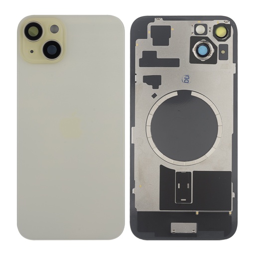 [10006093] Задня кришка Apple iPhone 15 Plus, зі склом камери, з магнітом, Original PRC, Yellow