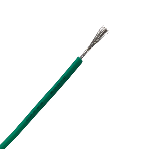 [10006070] Провід силіконовий 22AWG, багатожильний (60×0,08 мм), зелений, 1 метр